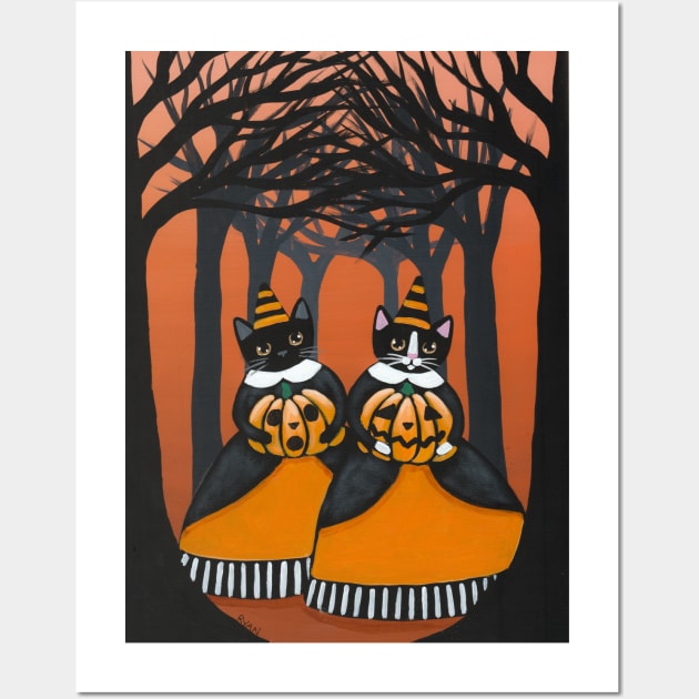 The Pumpkin Carvers Wall Art by KilkennyCat Art